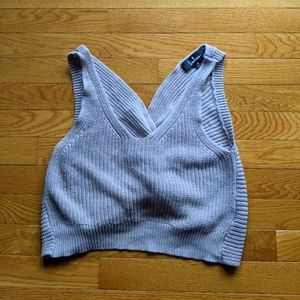 Lulu's Women's Pale Purple Medium Knit Crop Top